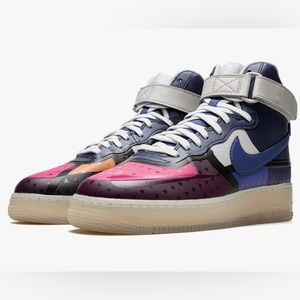 Nike Mens Air Force 1 High '07 Premium Thunder Blue Pink Prime sneaker shoes
